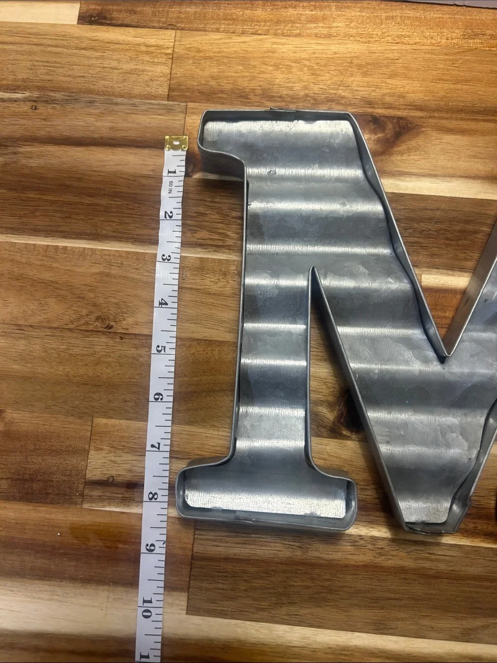 Galvanized Metal Letter M